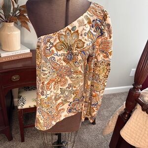 Paisley One-Shoulder Top